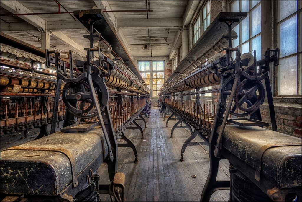 "Lonaconing Silk Mill Spooling Machines" by Dick Pelroy of NBCC